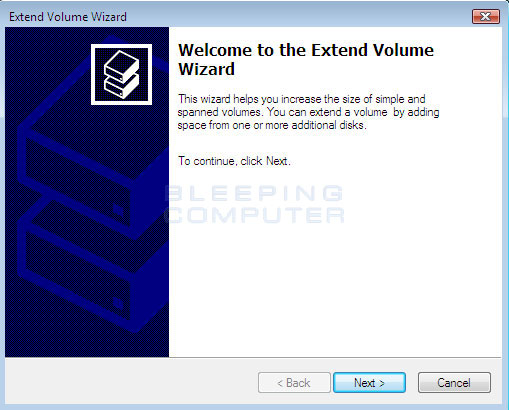 Windows Vista Expand Wizard