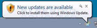 Windows 7 Updates Alert