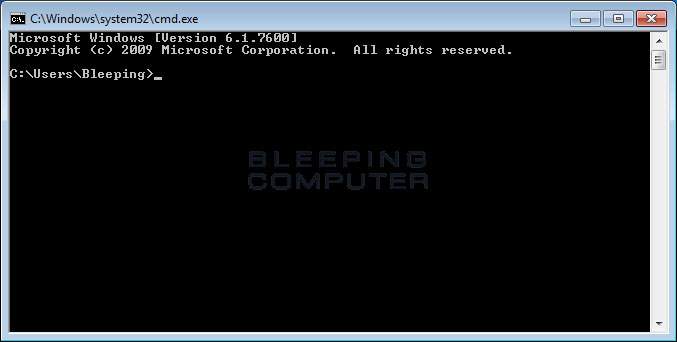 Default Command Prompt Window