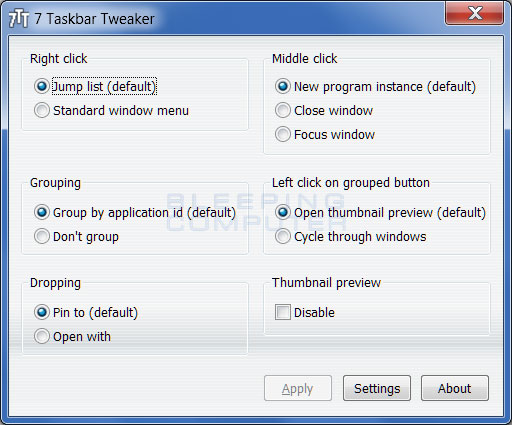 7 Taskbar Tweaker