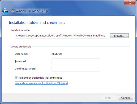 XP Mode Credentials