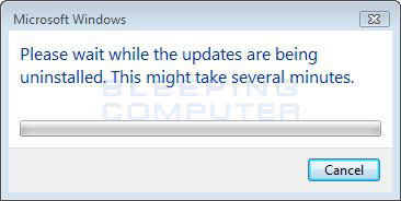 Uninstalling an update