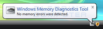 Windows Memory Diagnostics Tool Results