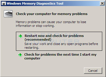 When to run the Windows Memory Diagnostics Tools