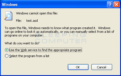 Choose program dialog