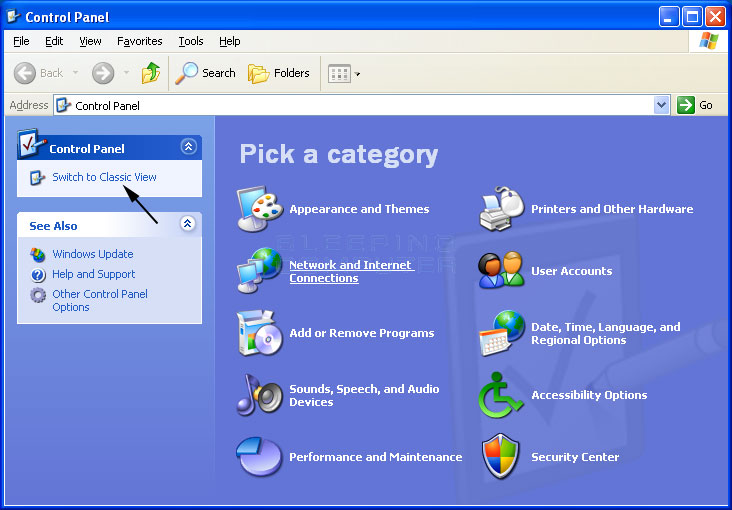 Set Associations control panel