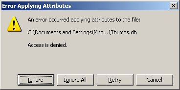 Error Applying Attributes