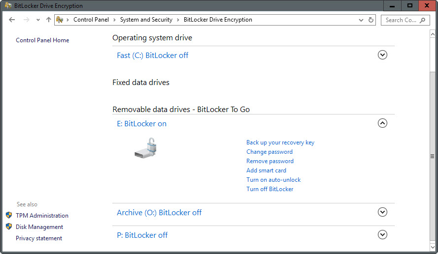 bitlocker management