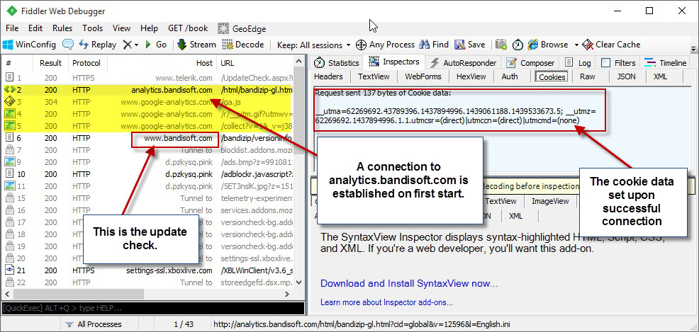 bandizip connection