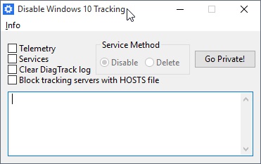 disable windows 10 tracking