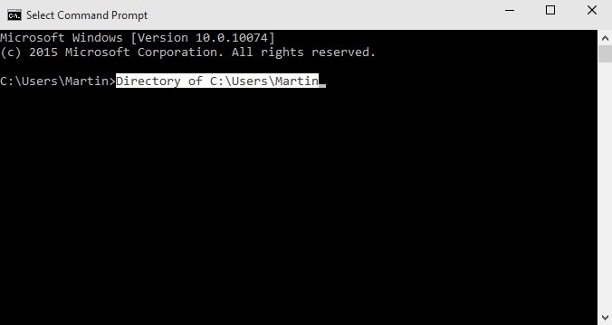 command prompt