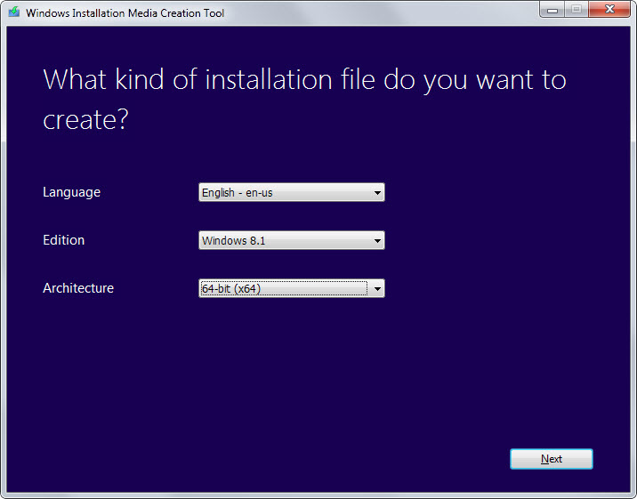 windows installation media