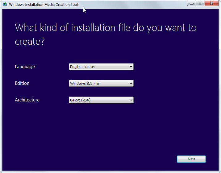 windows installation media creation tool