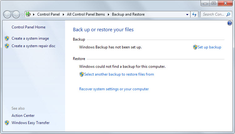 create system repair disc