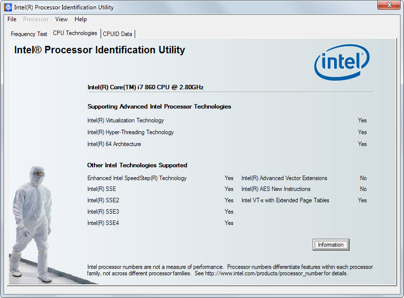 intel processor identification utility