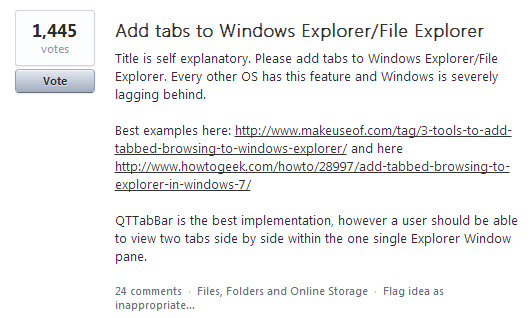 explorer tabs