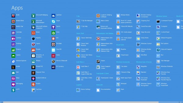 windows 8 all apps