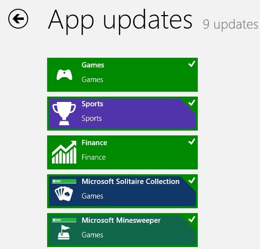 install app updates windows 8