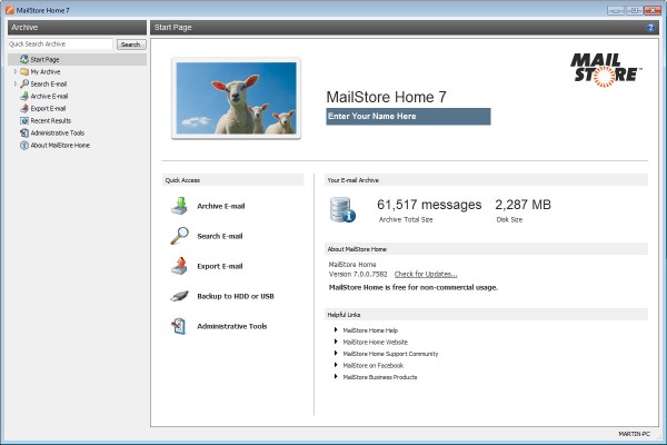 mailstore home 7.1