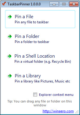 taskbar pinner