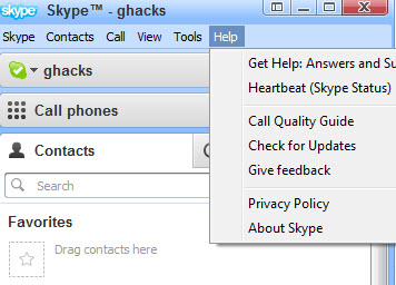 skype check for updates