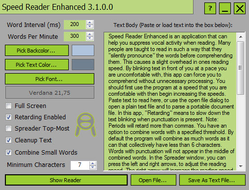 speed reader enhancer