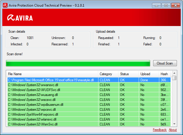 avira protection cloud