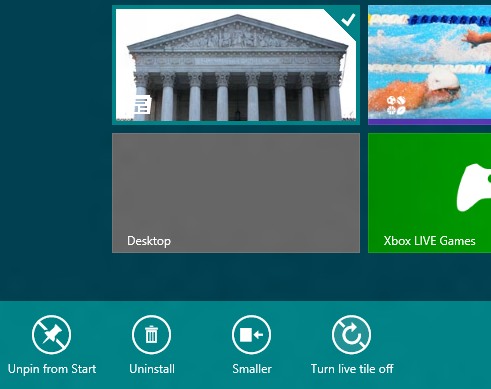 turn live tile off