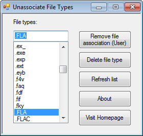 unassociate file types