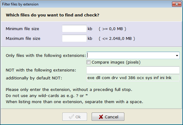 files by extensions