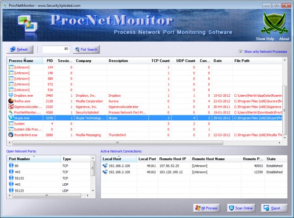 process net monitor