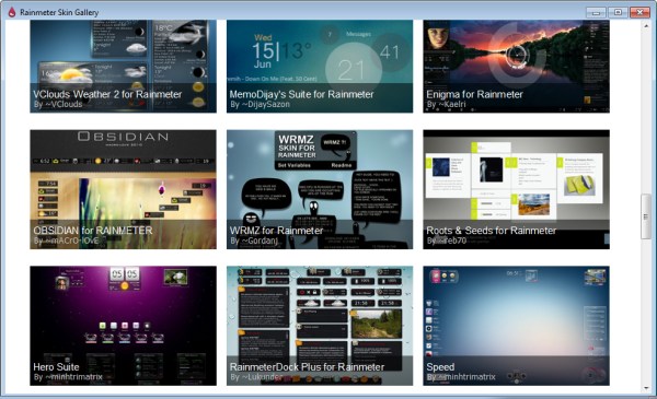 rainmeter skin gallery