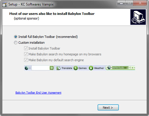 babylon toolbar