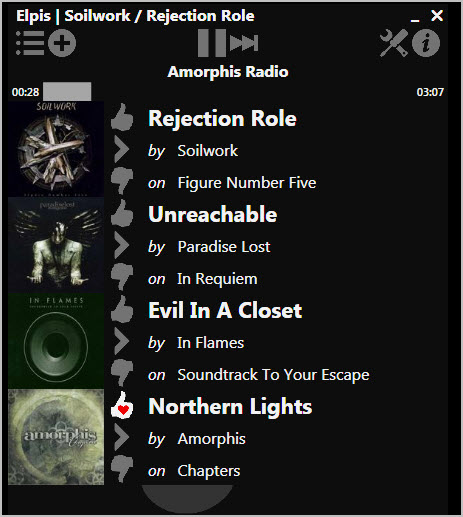 elpis pandora radio client