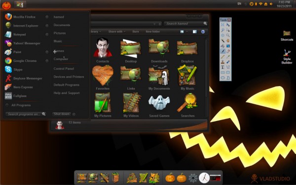 windows halloween theme