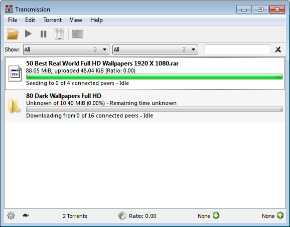 transmission qt bittorrent client