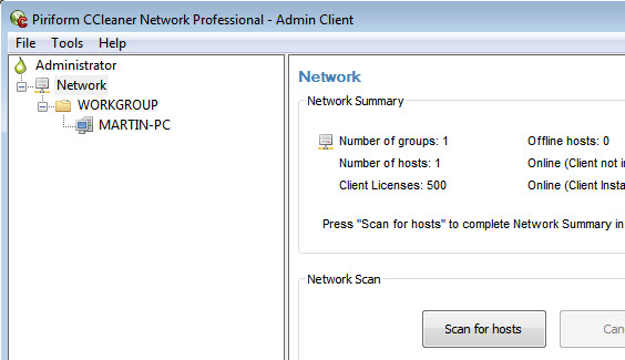 piriform ccleaner network professional