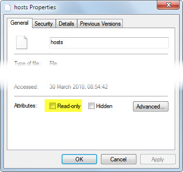 hosts properties