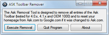 Ask Toolbar Remover