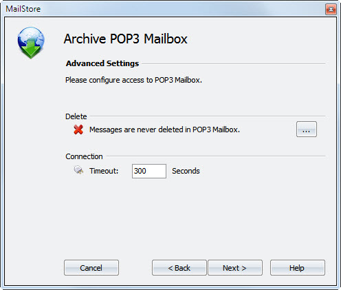 archive pop3 mailbox