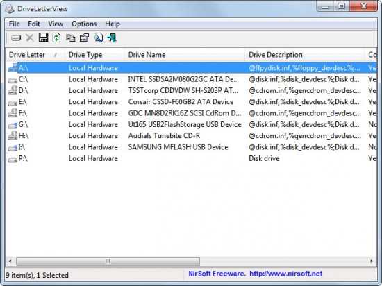 drive letter view
