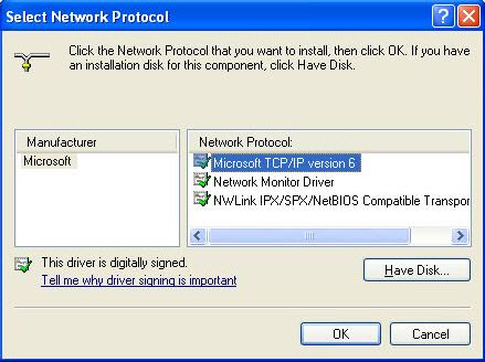 install ipv6 windows xp