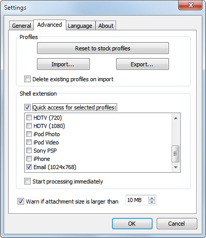 vso image resizer settings