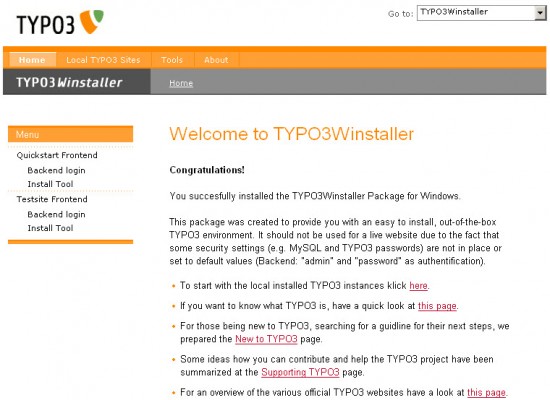 typo3 winstaller