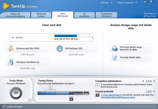 gain disk space