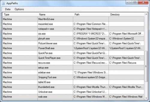 app paths