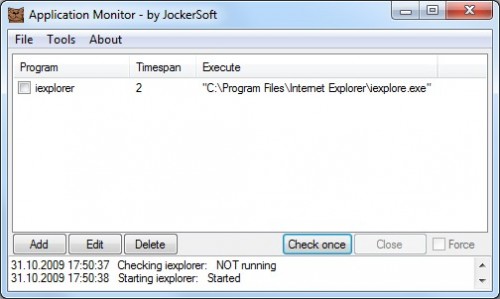 application monitor