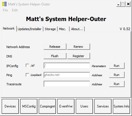 system helper