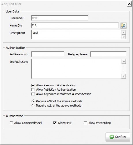 ssh server users