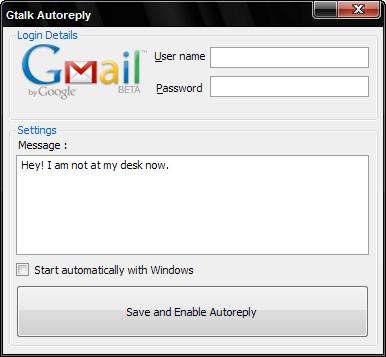 google talk autoreply